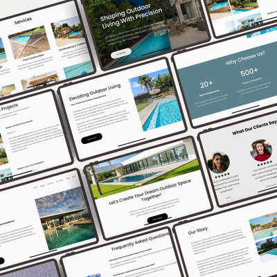 Pool Builder Website Template
