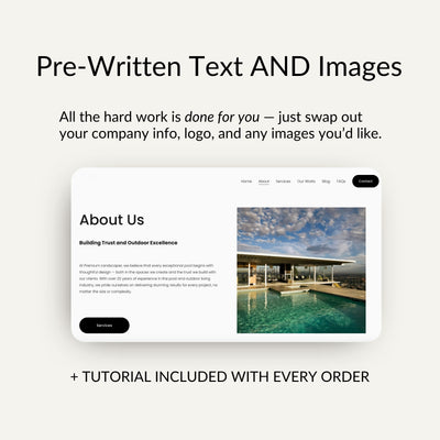 Pool Builder Website Template